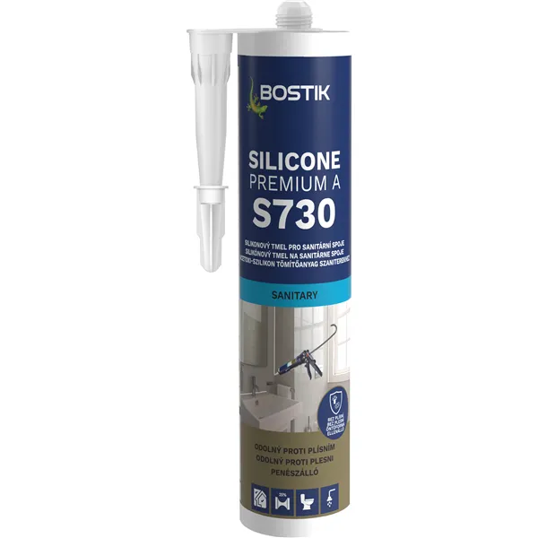 BOSTIK S730 SILICONE PREMIUM A (280 ml) bílá